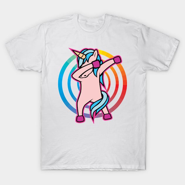 Dabbing Rainbow Unicorn T-Shirt by teevisionshop